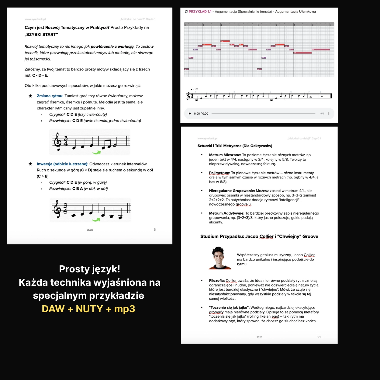 Fragmenty książki z przykładami technik kompozycyjnych