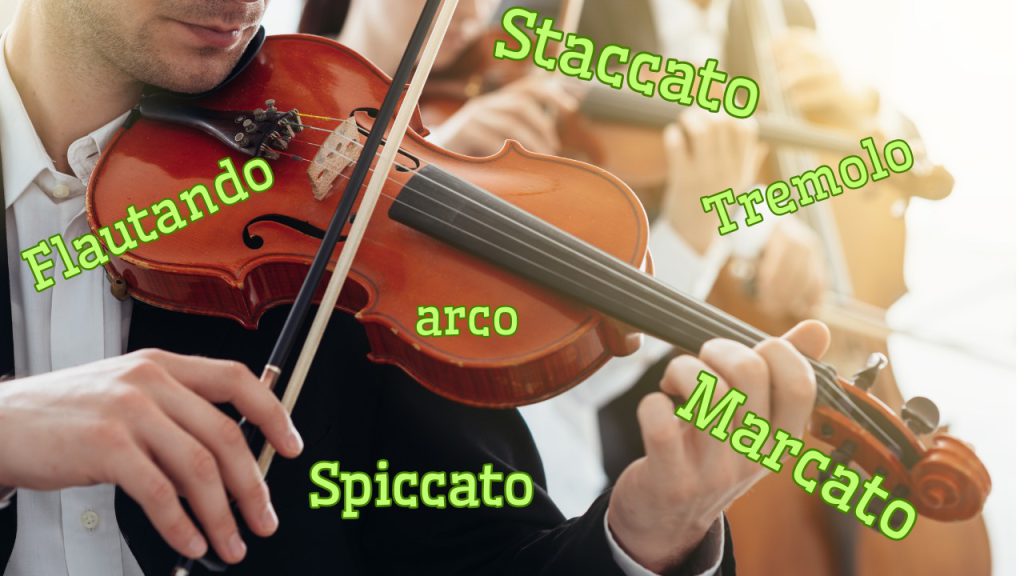 techniki gry smyczkiem - instrumenty smyczkowe